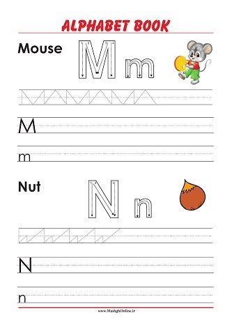 تمرین الفبای انگلیسی (حرف M & N)